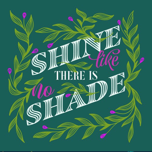 Floral illustration for Motivational Quotes.
