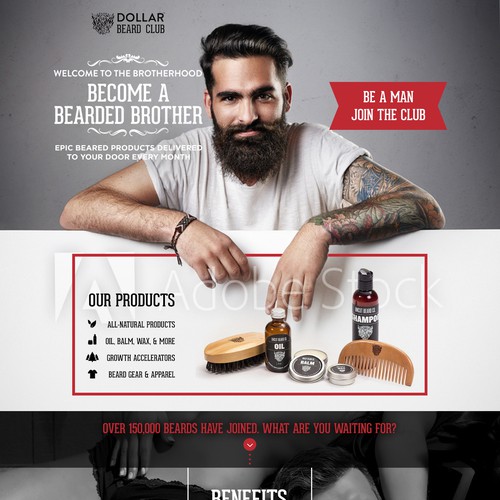 Webdesign for beard products