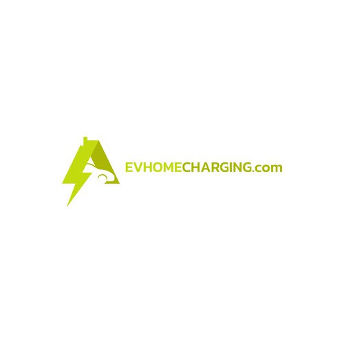 logo that combine the idea of home charging and electric car