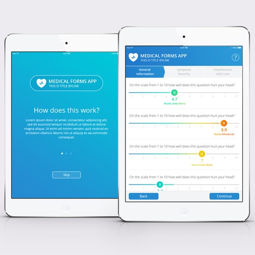 Design a visually appealing app for medical forms
