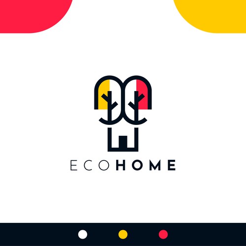 Eco Home modern minimal logo