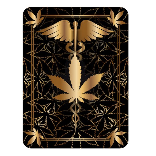 Marijuana back card design