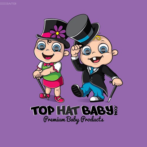 top hat baby logo