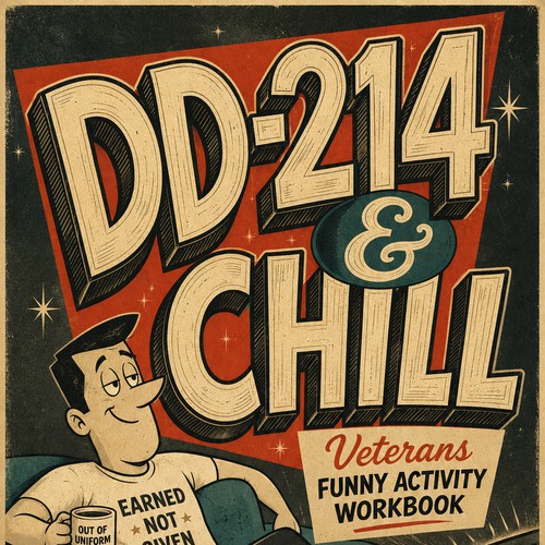 DD-214 & Chill — Retro eBook Cover Design