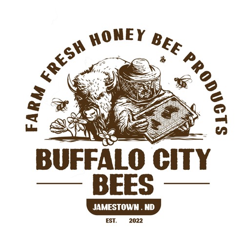 Buffalo City Bees Logo Design 