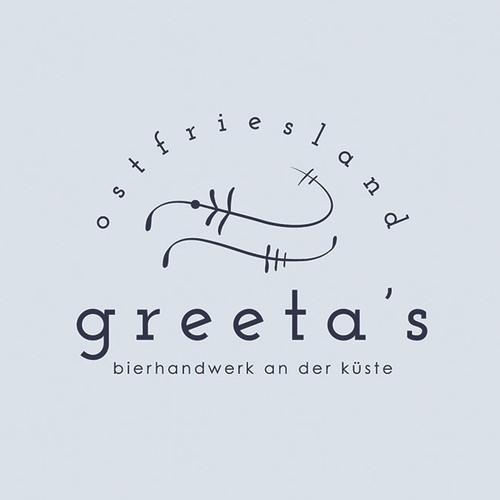 Distinct logo inspired by Nordsee porcelain for a female brewer