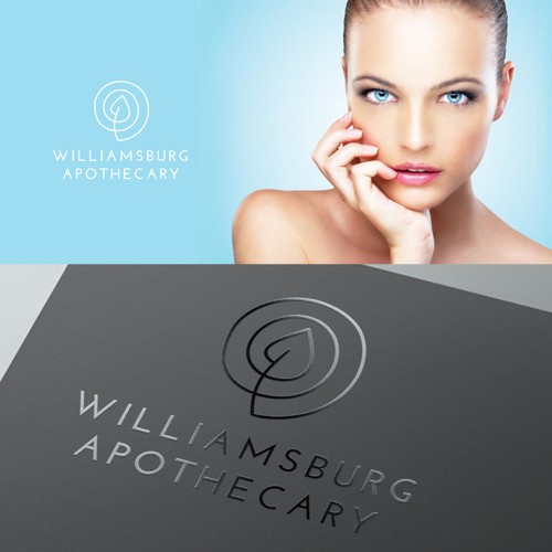 Create a modern, simple, organic logo for Williamsburg Apothecary