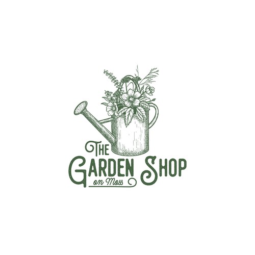 Hand drawn logo for garden shop