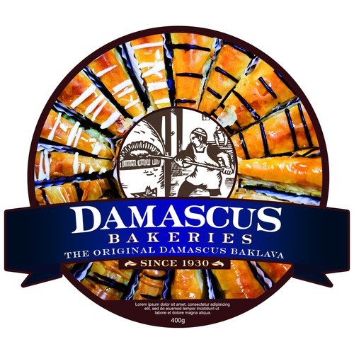 Damascus bakeries product label