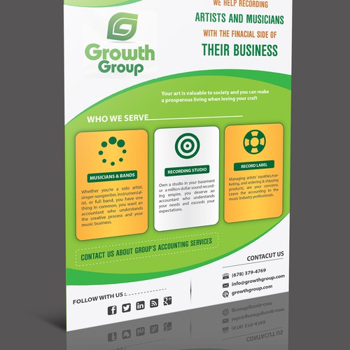 Create an outstanding program guide ad for Growth Group