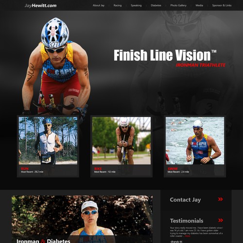 New website design wanted for Jay Hewitt Finish Line Vision