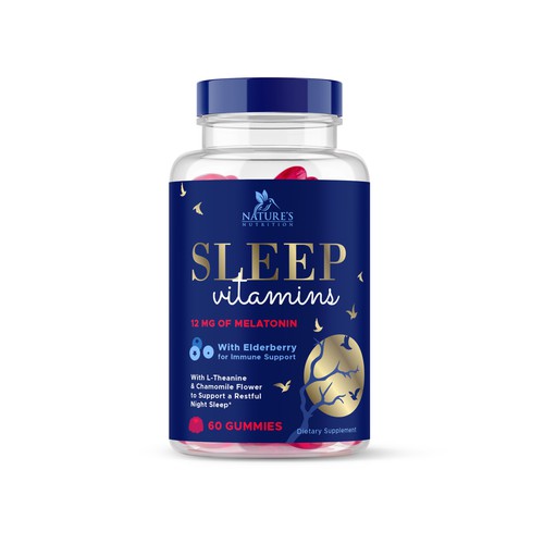 Sleep Vitamin Supplement Label