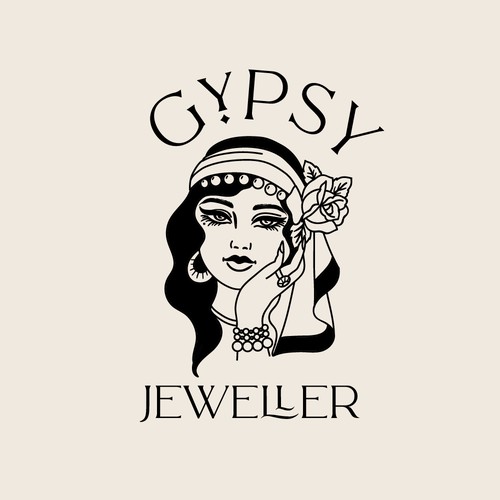 Gypsy,boho logo design for a jeweller