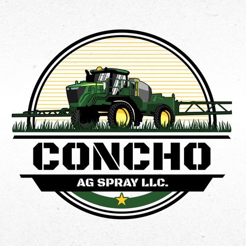 Emblem logo concept for Concho AG Spray