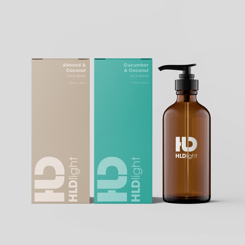 Bold logo and packaging design for HLD Light