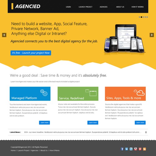 Help Agencied with a new website design