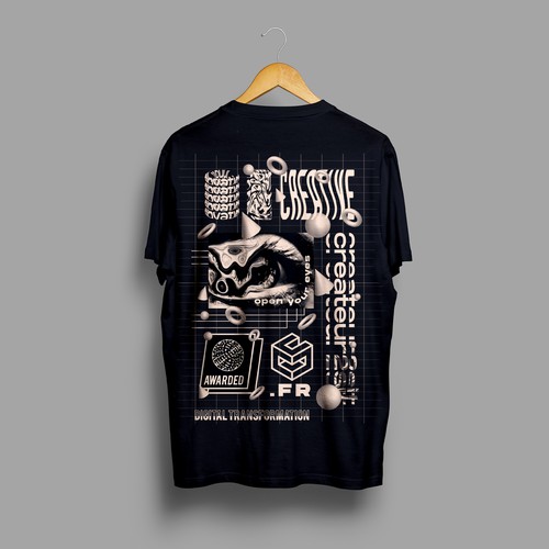 Createur2site kinetic t-shirt design concept