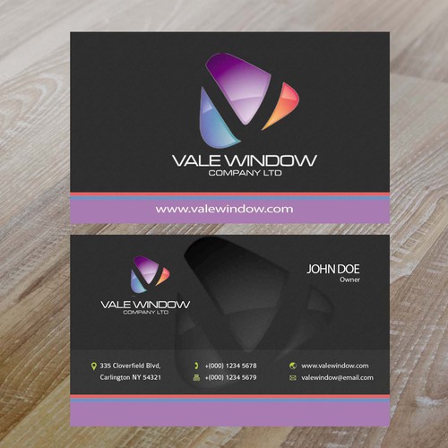 Vale Window Company Ltd Bus. Card/letterhead design