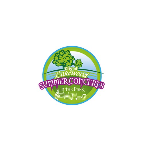 Logo concept for city of lake wood summer concerts