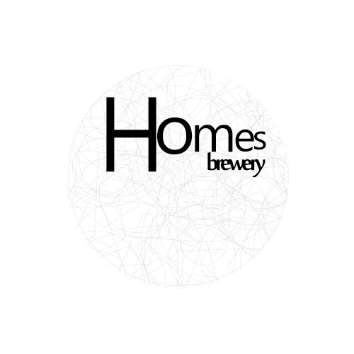 Create a clean, symbolic logo for HOMES BREWERY