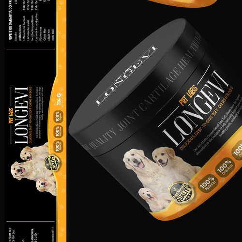 Premium Dog Food Supplement label design