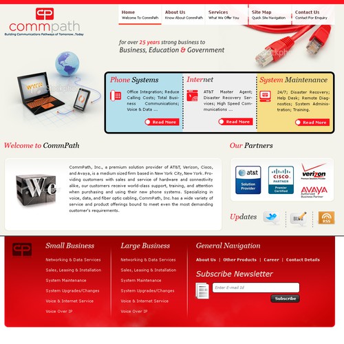 Telecommunication company needs new, attractive website