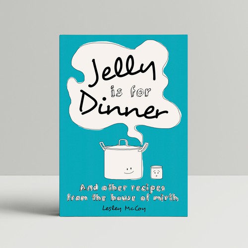 Book cover for a not so serious happy/light cooking book