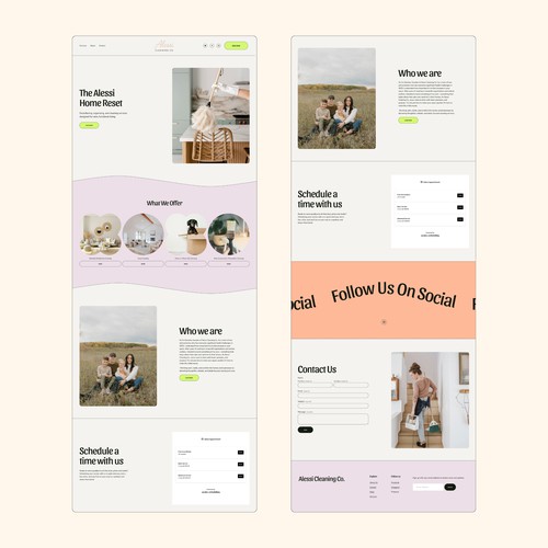 Fresh Squarespace Website Design + Build for Cleaning Company