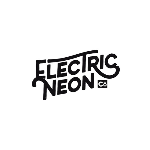 retro logo for neon company