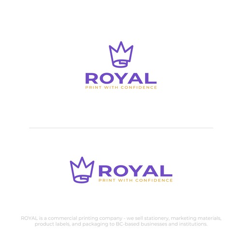 Royal print logo design
