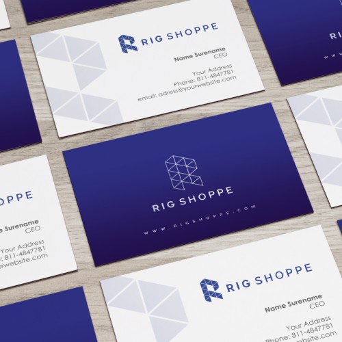 Logo and business card design for Rig Shoppe.