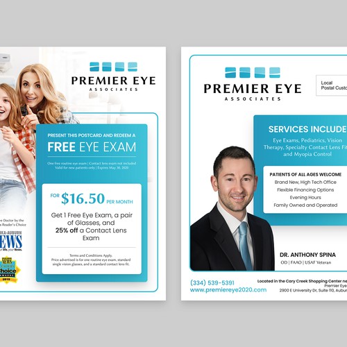 Postcard Design for Eye Specialists