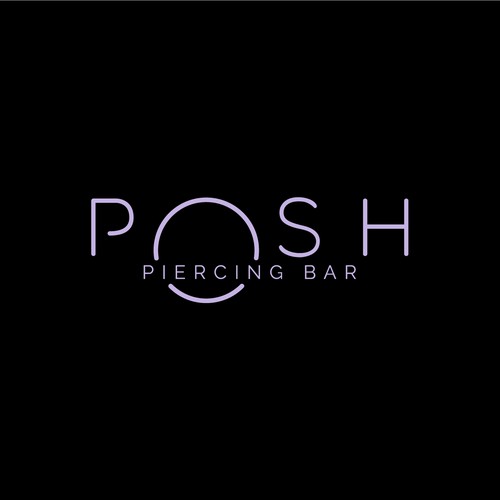 Logo and brand design for Posh Piercing Bar