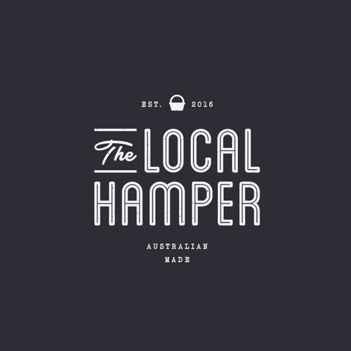 Rustic themed logo for new hamper company The Local Hamper 