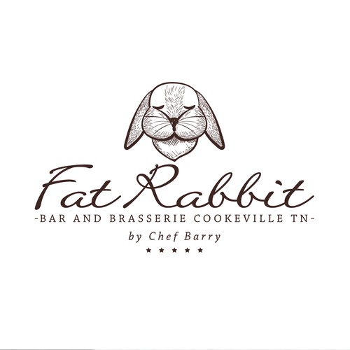 Fat Rabbit Concept Handdrawn Logo