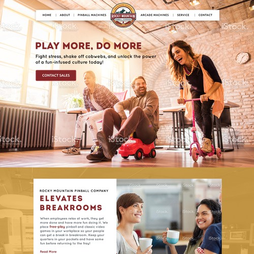 Website Design for a Pinball/Arcade Company in Denver