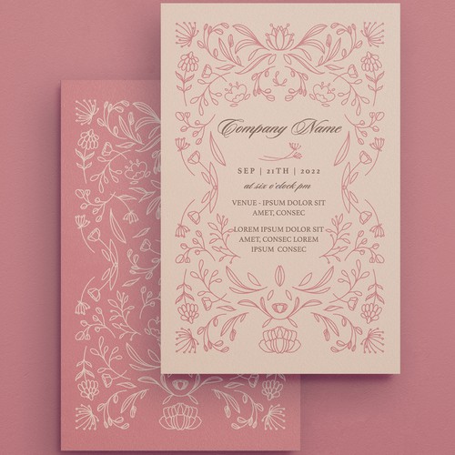 Floral Invitation design