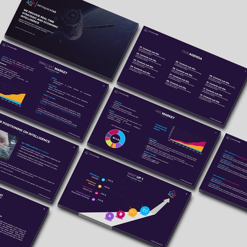 Pitch Deck Design for Belgium high growing start-up evolving in the Space sector