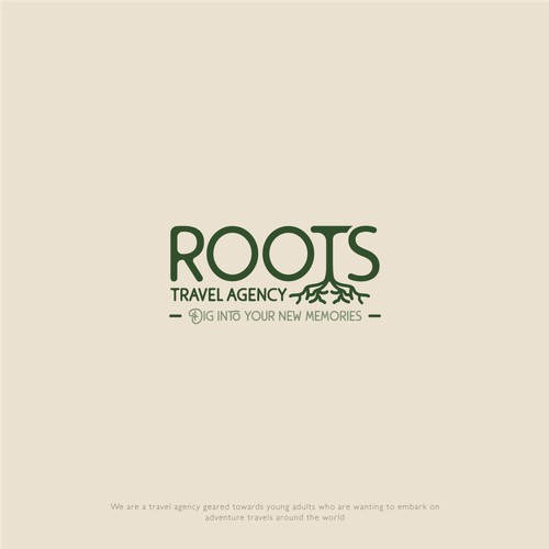 Roots Travel Agency logo design concept