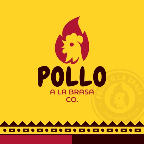 Negative space logo for a restaurant
