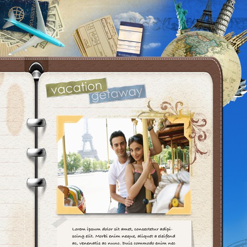 **ONE PAGE** TRAVEL/VACATION THEME "WEBSITE"