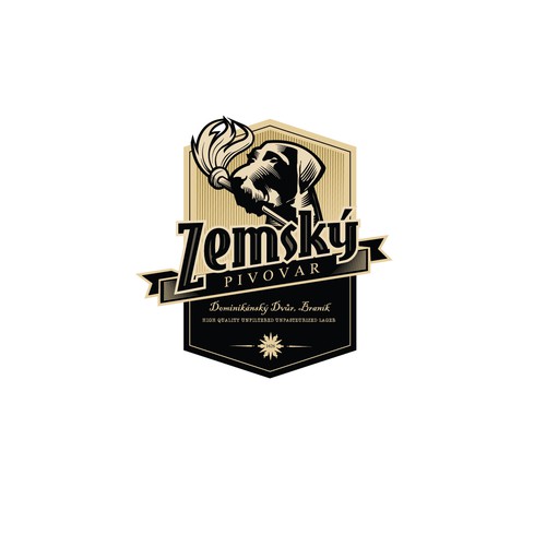 Create a logo for an exciting new craft brewery in Prague, Czech Republic