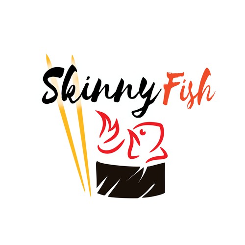 Logo for sushi restaurant SkinnyFish