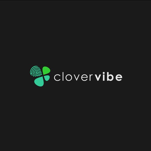 Logo concept for Clover Vibe which is related to sport and focus in active and a healthy lifestyle