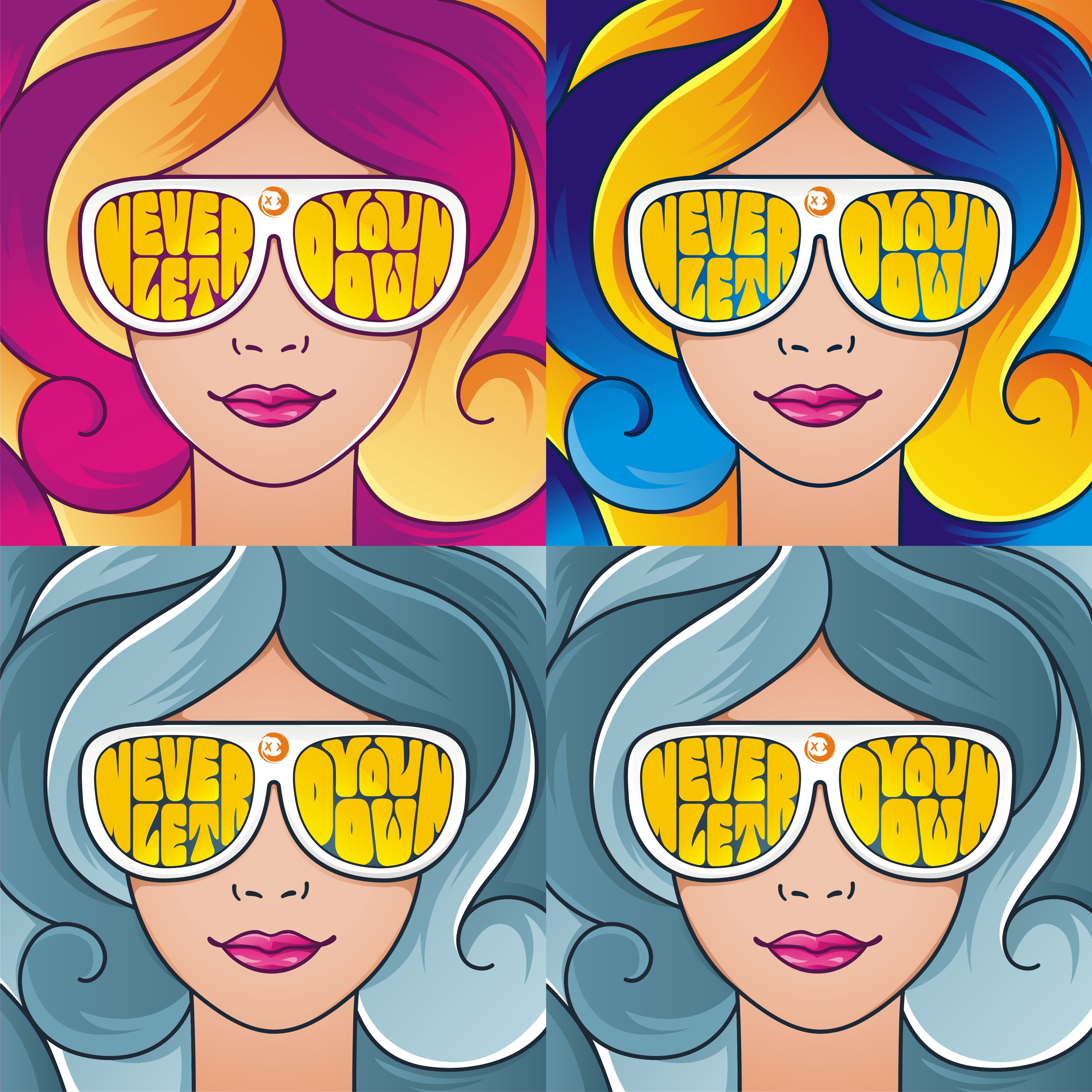 Create an album cover for new EDM single. (stock vector provided)