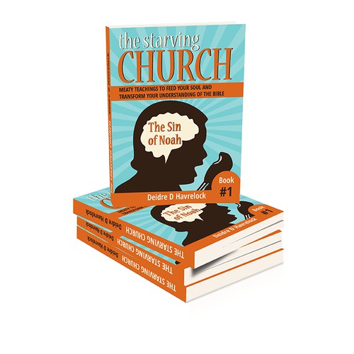 Create a stunning book cover for non-fiction, quirky, Christian series "The Starving Church"