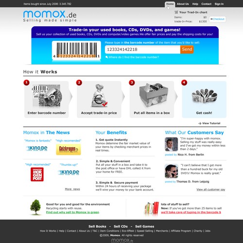 Momox Trade in Service