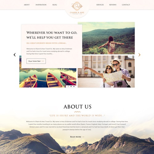 Travel Company Website Design