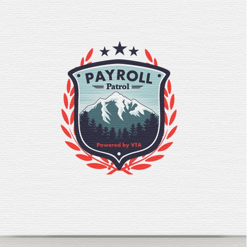 PAYROLL PATROL (the mountain town hero in payroll processing) needs a Badge/Shield logo