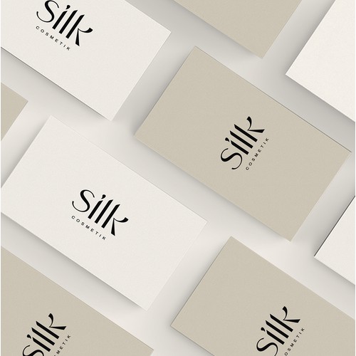Elegant custom typography word mark design for a cosmetic brand